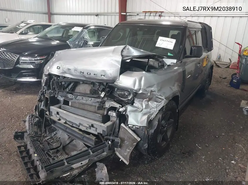 2021 Land Rover Defender 110 S VIN: SALEJ7RX9M2038910 Lot: 45653416