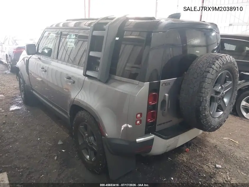 2021 Land Rover Defender 110 S VIN: SALEJ7RX9M2038910 Lot: 45653416