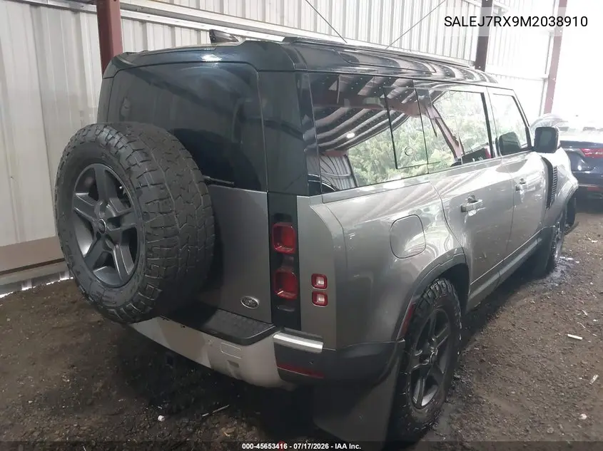 2021 Land Rover Defender 110 S VIN: SALEJ7RX9M2038910 Lot: 45653416