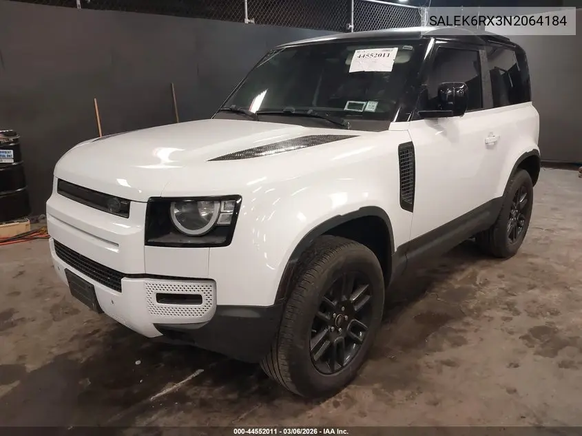 2022 Land Rover Defender 90 Standard VIN: SALEK6RX3N2064184 Lot: 44552011