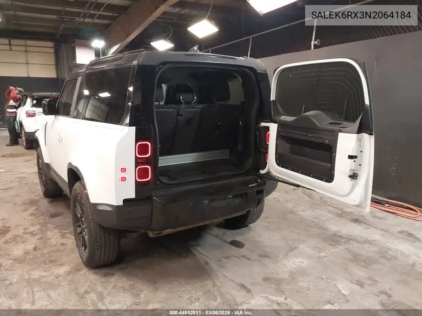 2022 Land Rover Defender 90 Standard VIN: SALEK6RX3N2064184 Lot: 44552011