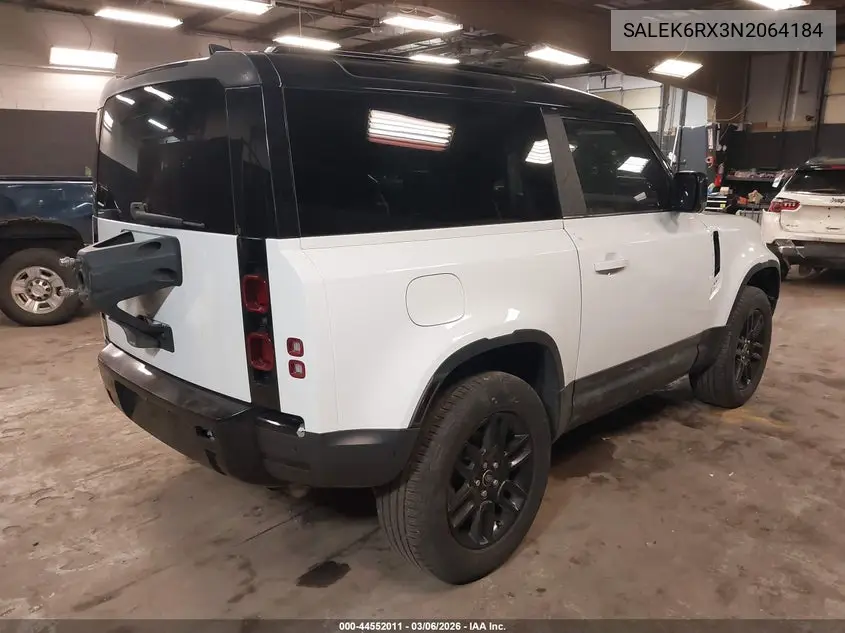 2022 Land Rover Defender 90 Standard VIN: SALEK6RX3N2064184 Lot: 44552011
