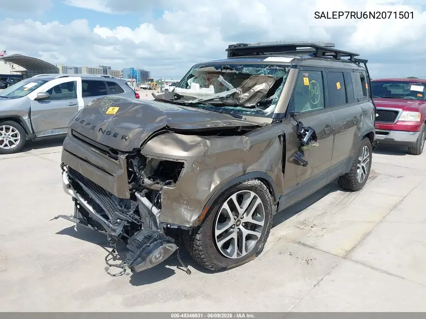 2022 Land Rover Defender 110 Se VIN: SALEP7RU6N2071501 Lot: 45346931