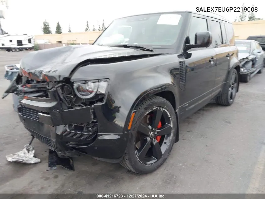 2023 Land Rover Defender 110 X VIN: SALEX7EU6P2219008 Lot: 41216723