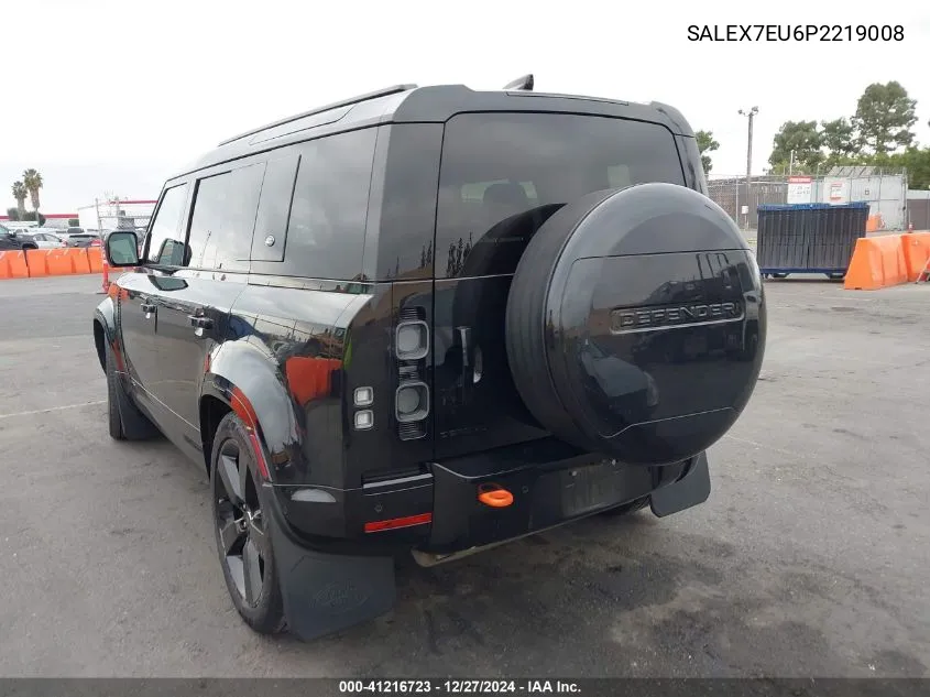 2023 Land Rover Defender 110 X VIN: SALEX7EU6P2219008 Lot: 41216723