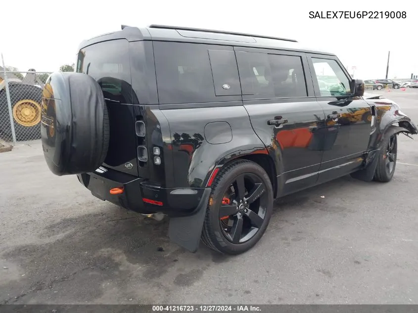 2023 Land Rover Defender 110 X VIN: SALEX7EU6P2219008 Lot: 41216723