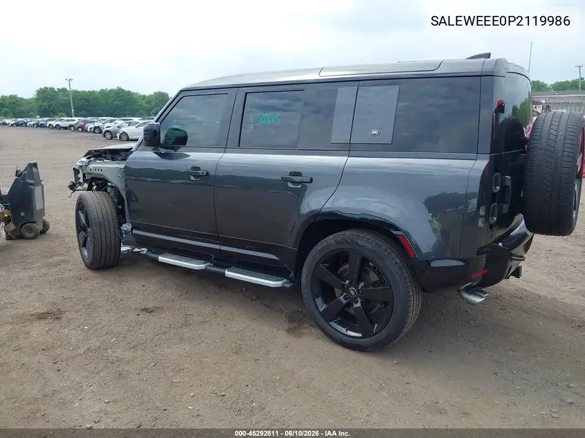 2023 Land Rover Defender 110 Carpathian Edition/110 V8 VIN: SALEWEEE0P2119986 Lot: 45292811