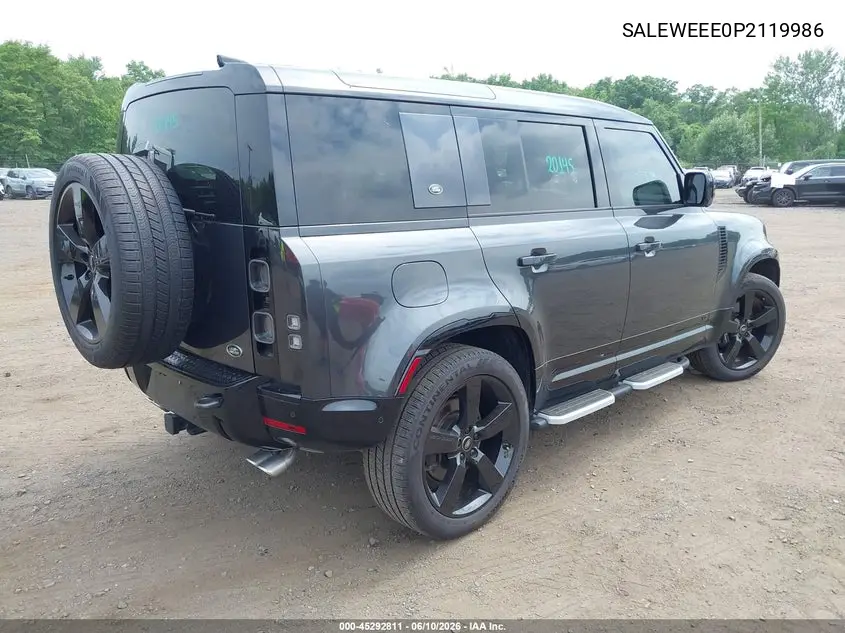 2023 Land Rover Defender 110 Carpathian Edition/110 V8 VIN: SALEWEEE0P2119986 Lot: 45292811
