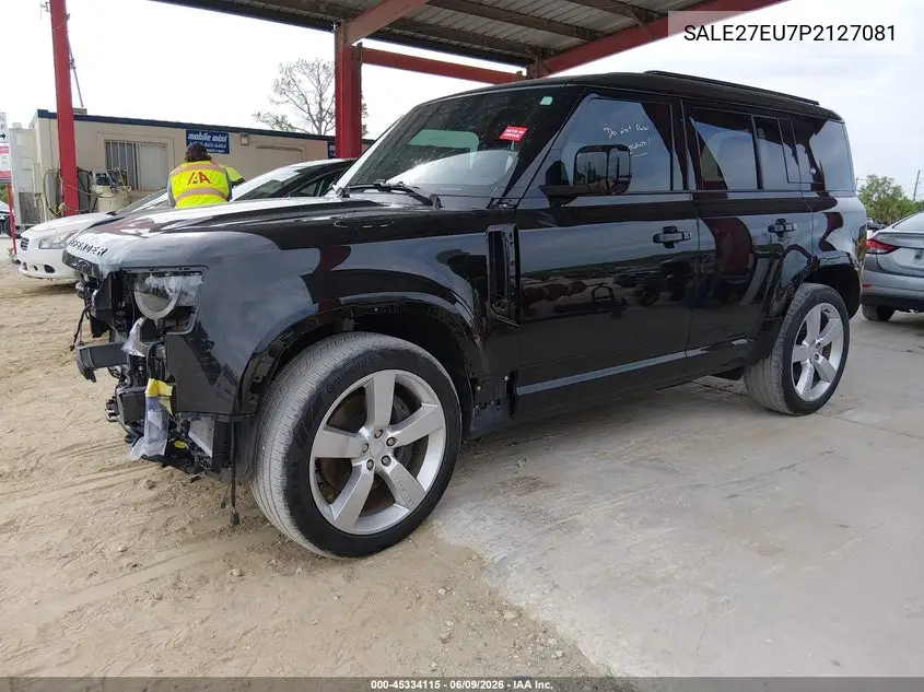 2023 Land Rover Defender 110 X-Dynamic Se VIN: SALE27EU7P2127081 Lot: 45334115