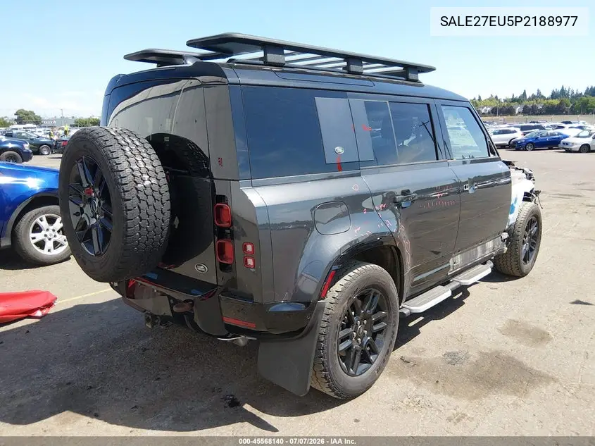 2023 Land Rover Defender 110 X-Dynamic Se VIN: SALE27EU5P2188977 Lot: 45568140