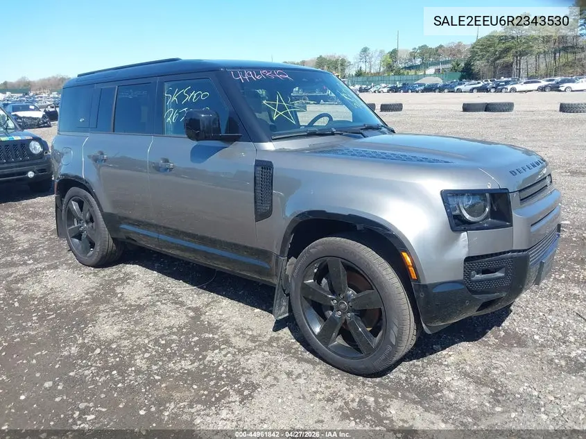 2024 Land Rover Defender 110 P400 X-Dynamic Se VIN: SALE2EEU6R2343530 Lot: 44961842