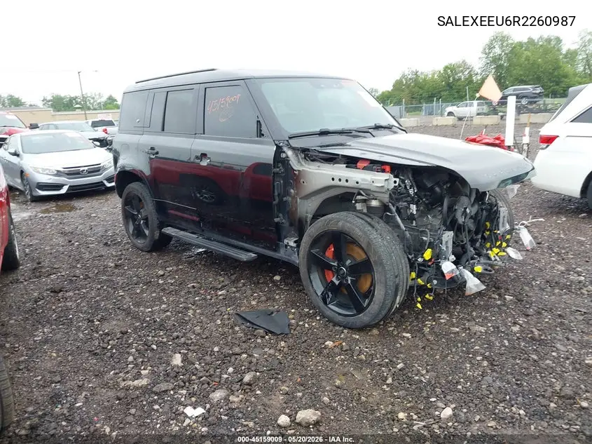 2024 Land Rover Defender 110 P400 X VIN: SALEXEEU6R2260987 Lot: 45159009