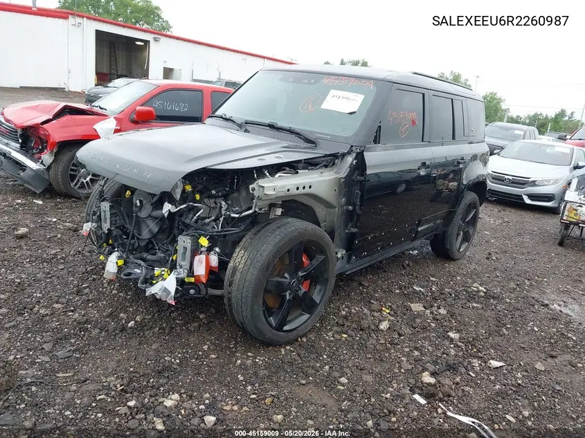 2024 Land Rover Defender 110 P400 X VIN: SALEXEEU6R2260987 Lot: 45159009