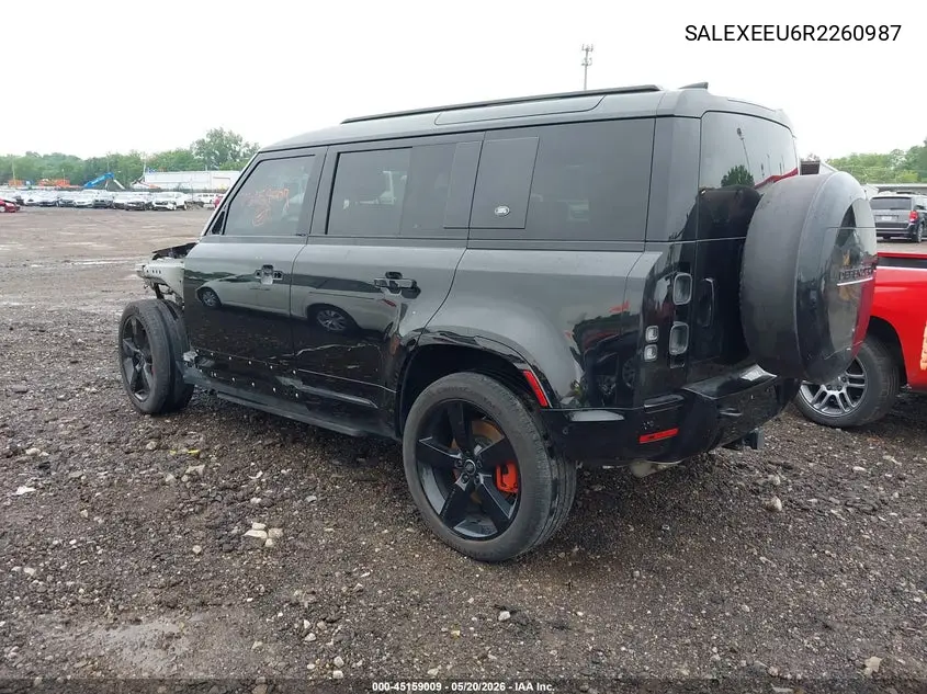 2024 Land Rover Defender 110 P400 X VIN: SALEXEEU6R2260987 Lot: 45159009