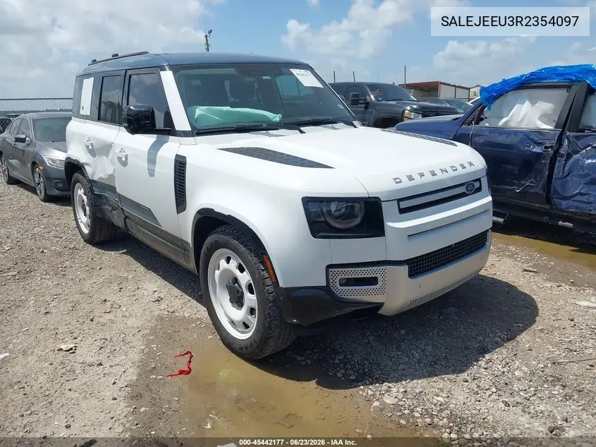 2024 Land Rover Defender 110 P400 S VIN: SALEJEEU3R2354097 Lot: 45442177
