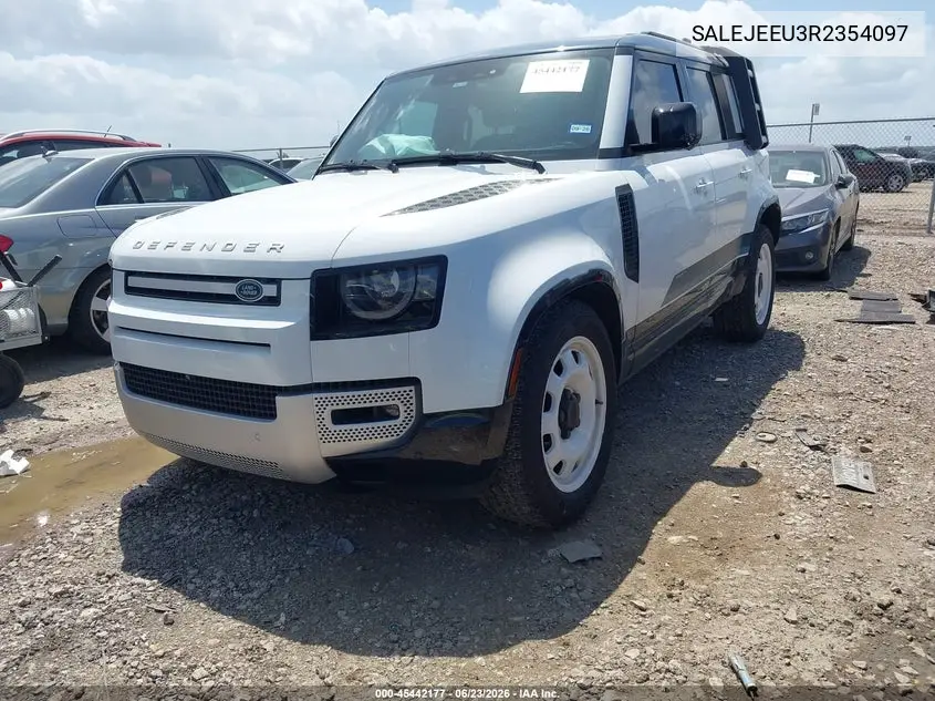 2024 Land Rover Defender 110 P400 S VIN: SALEJEEU3R2354097 Lot: 45442177