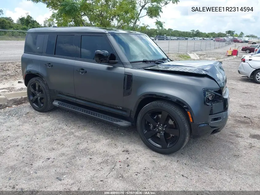 2024 Land Rover Defender 110 P525 Carpathian Edition VIN: SALEWEEE1R2314594 Lot: 45558370