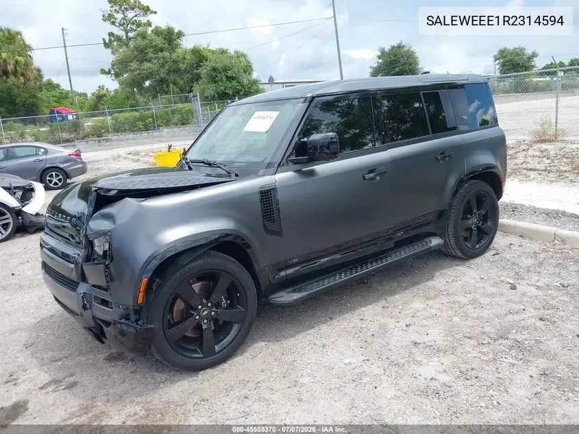 2024 Land Rover Defender 110 P525 Carpathian Edition VIN: SALEWEEE1R2314594 Lot: 45558370
