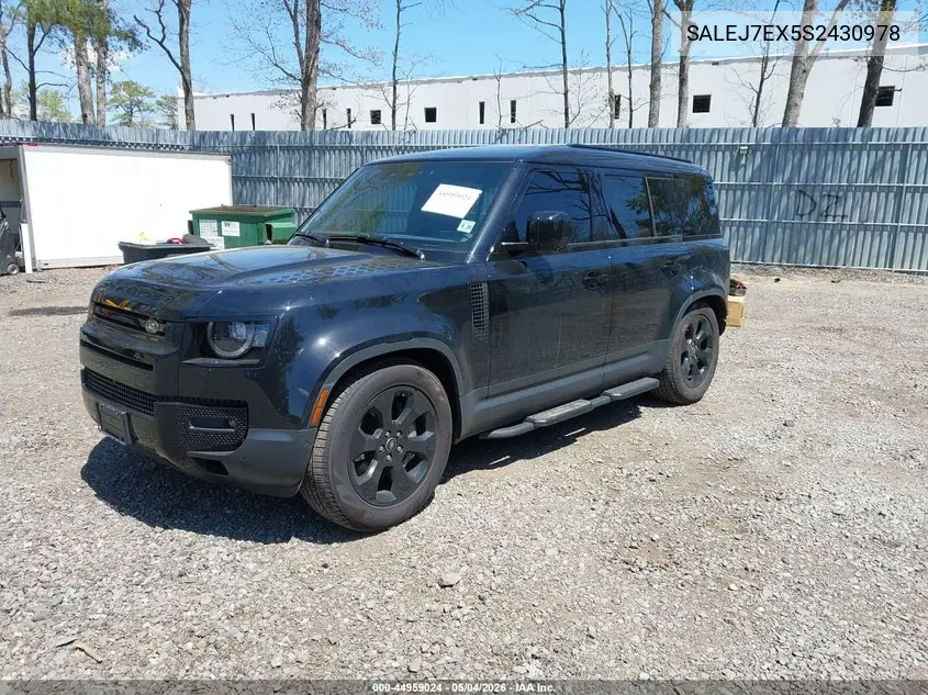 2025 Land Rover Defender 110 P300 VIN: SALEJ7EX5S2430978 Lot: 44959024