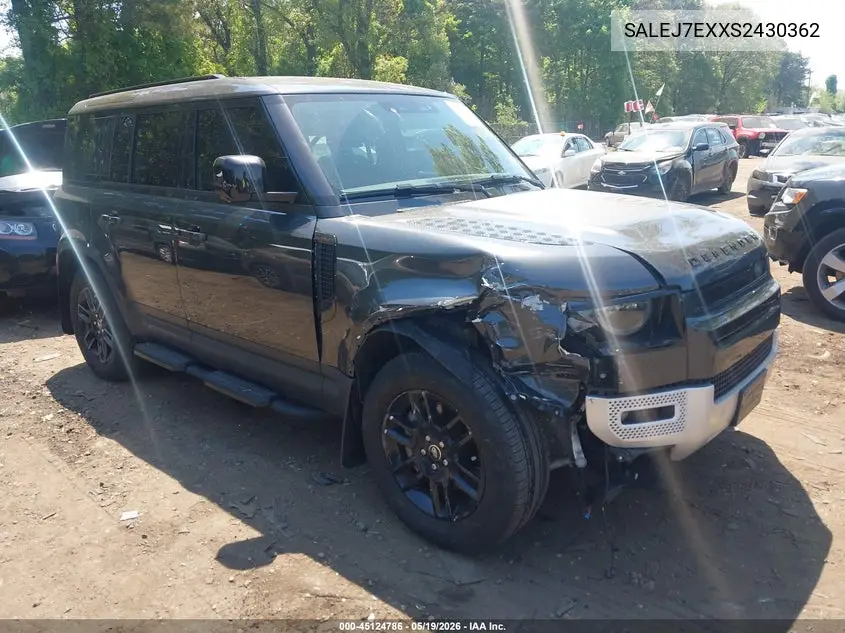2025 Land Rover Defender 110 P300 VIN: SALEJ7EXXS2430362 Lot: 45124786