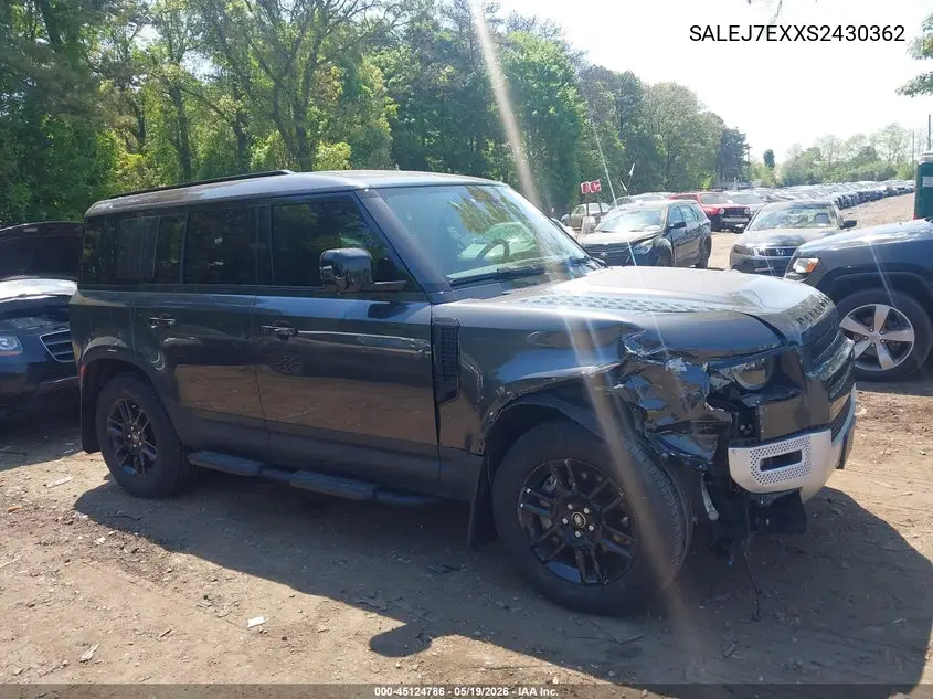2025 Land Rover Defender 110 P300 VIN: SALEJ7EXXS2430362 Lot: 45124786