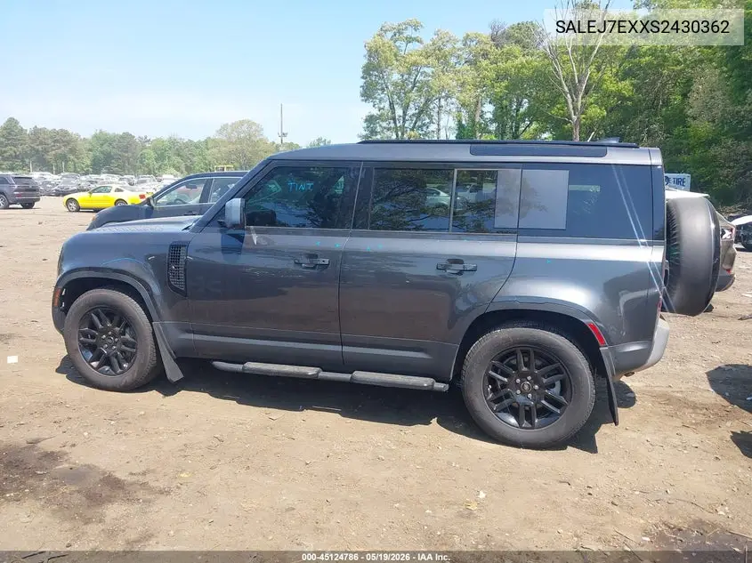 2025 Land Rover Defender 110 P300 VIN: SALEJ7EXXS2430362 Lot: 45124786