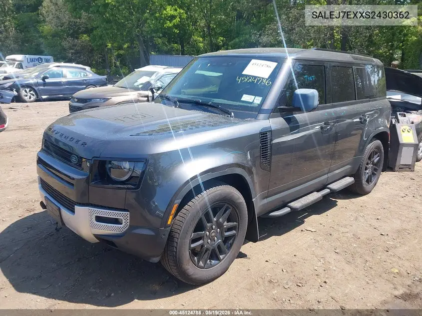 2025 Land Rover Defender 110 P300 VIN: SALEJ7EXXS2430362 Lot: 45124786
