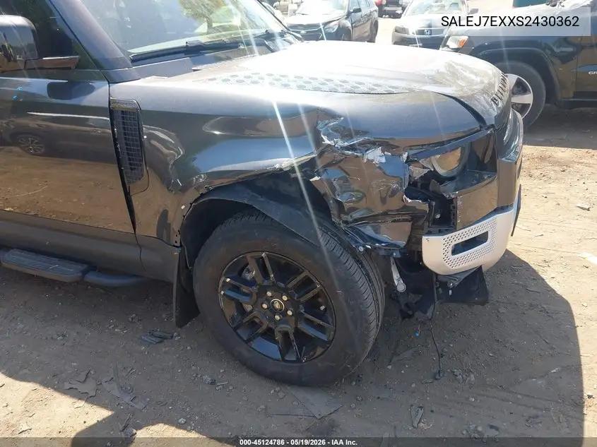 2025 Land Rover Defender 110 P300 VIN: SALEJ7EXXS2430362 Lot: 45124786