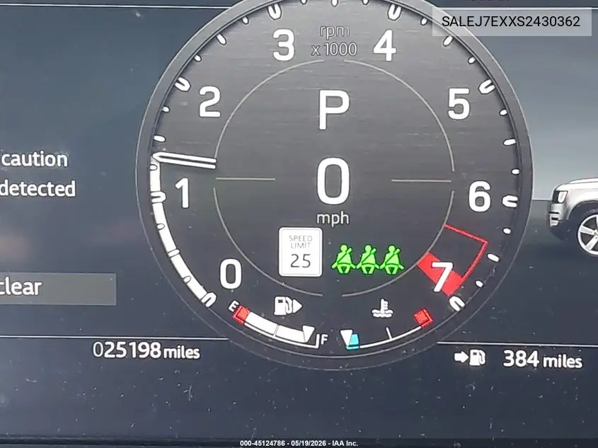 2025 Land Rover Defender 110 P300 VIN: SALEJ7EXXS2430362 Lot: 45124786