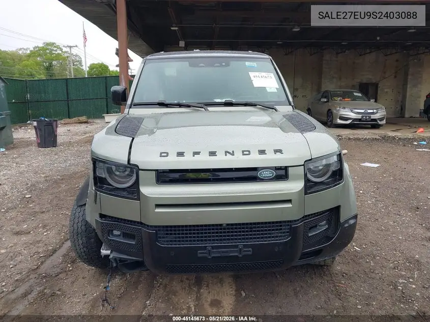 2025 Land Rover Defender 110 P400 X-Dynamic Se VIN: SALE27EU9S2403088 Lot: 45145673