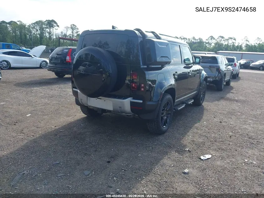2025 Land Rover Defender 110 P300 VIN: SALEJ7EX9S2474658 Lot: 45245438