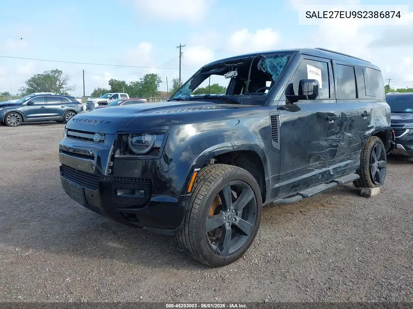 2025 Land Rover Defender 110 P400 X-Dynamic Se VIN: SALE27EU9S2386874 Lot: 45253003