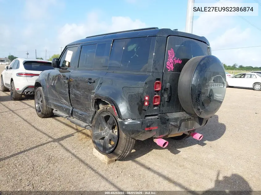 2025 Land Rover Defender 110 P400 X-Dynamic Se VIN: SALE27EU9S2386874 Lot: 45253003