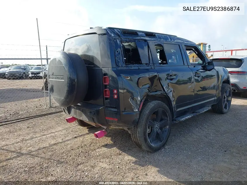 2025 Land Rover Defender 110 P400 X-Dynamic Se VIN: SALE27EU9S2386874 Lot: 45253003