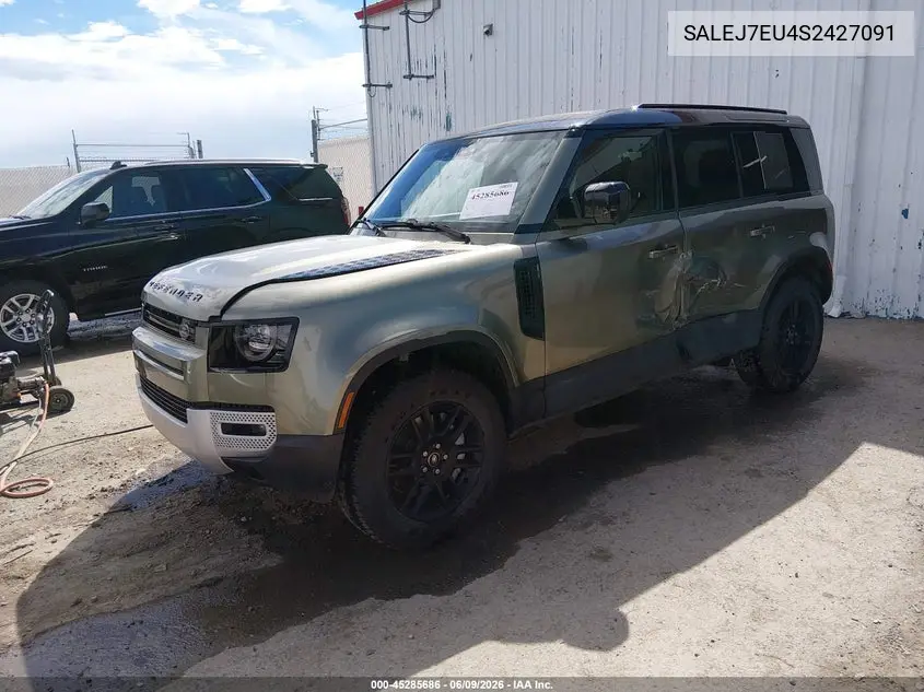 2025 Land Rover Defender 110 P400 S VIN: SALEJ7EU4S2427091 Lot: 45285686