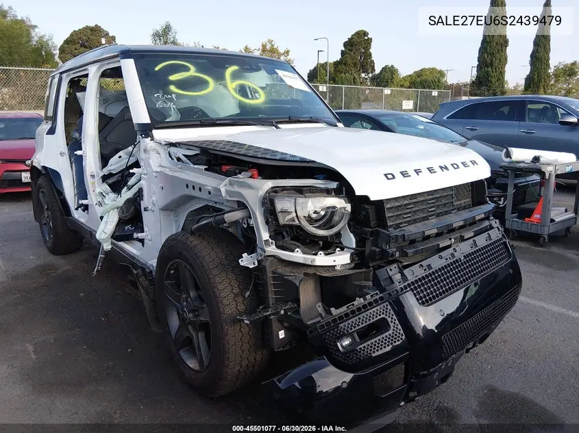 2025 Land Rover Defender 110 P400 X-Dynamic Se VIN: SALE27EU6S2439479 Lot: 45501077