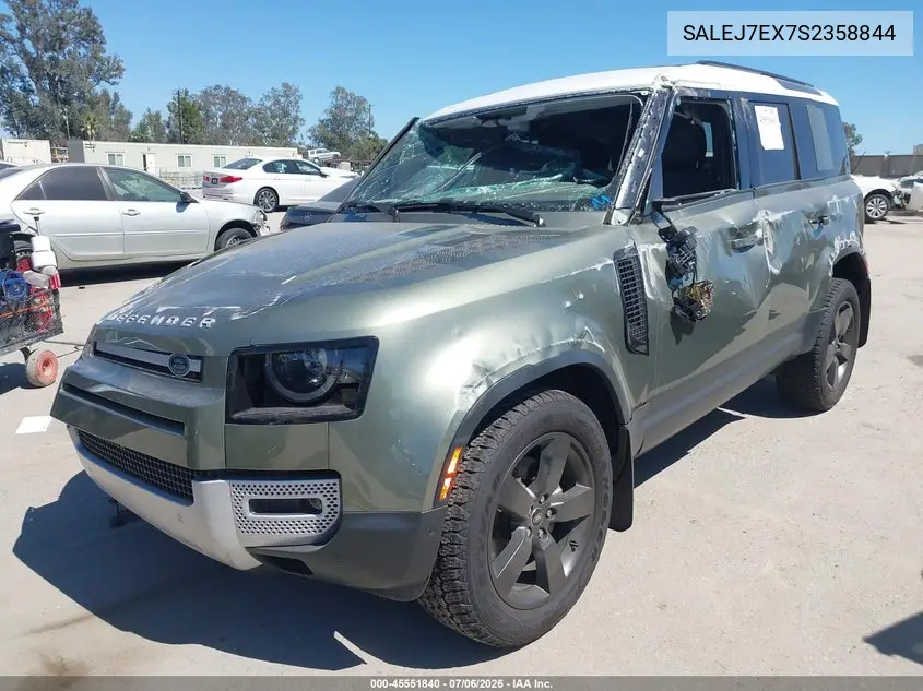 2025 Land Rover Defender 110 P300 VIN: SALEJ7EX7S2358844 Lot: 45551840