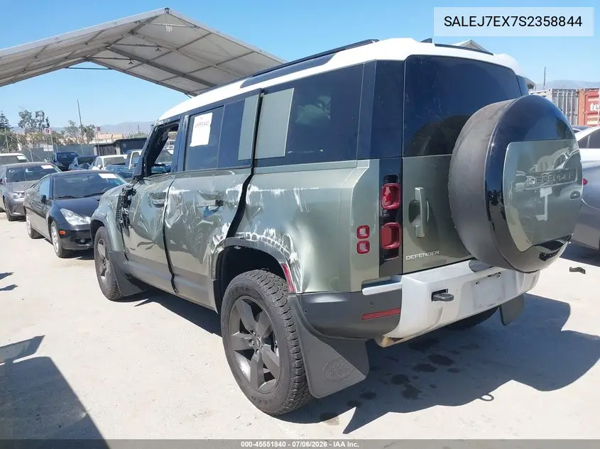 2025 Land Rover Defender 110 P300 VIN: SALEJ7EX7S2358844 Lot: 45551840