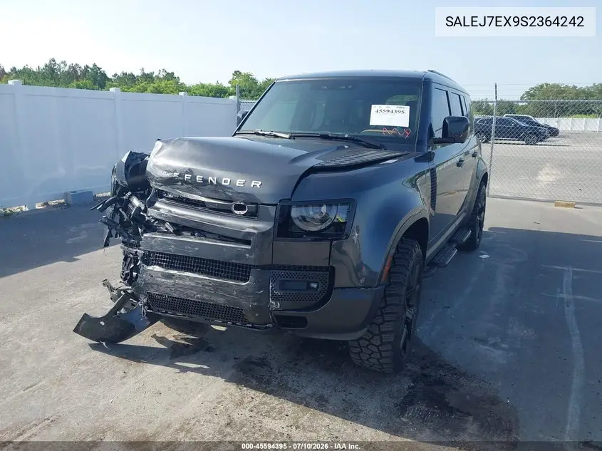 2025 Land Rover Defender 110 P300 VIN: SALEJ7EX9S2364242 Lot: 45594395