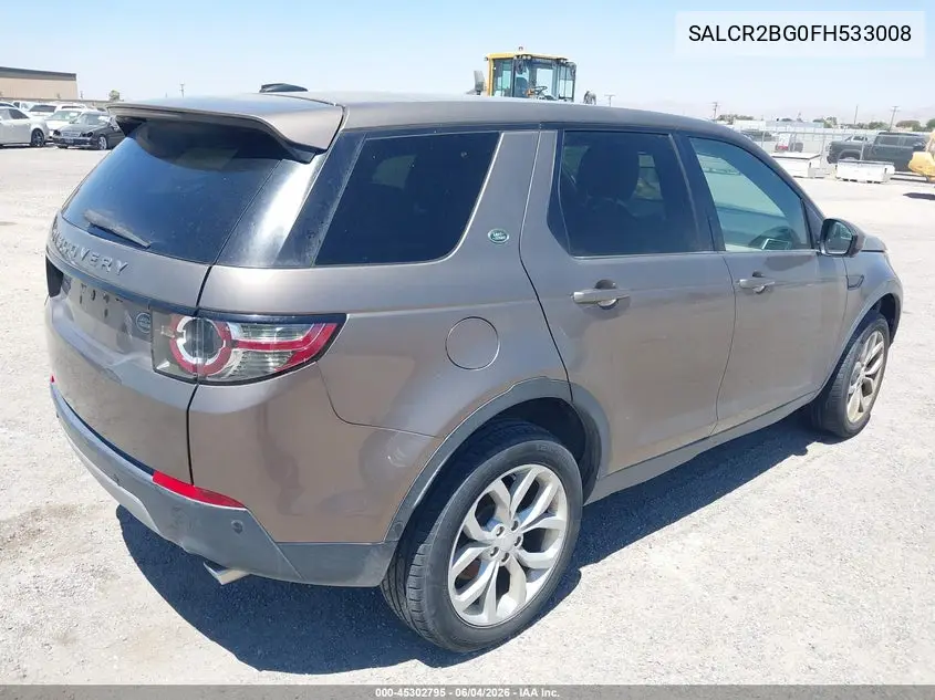 2015 Land Rover Discovery Sport Hse VIN: SALCR2BG0FH533008 Lot: 45302795