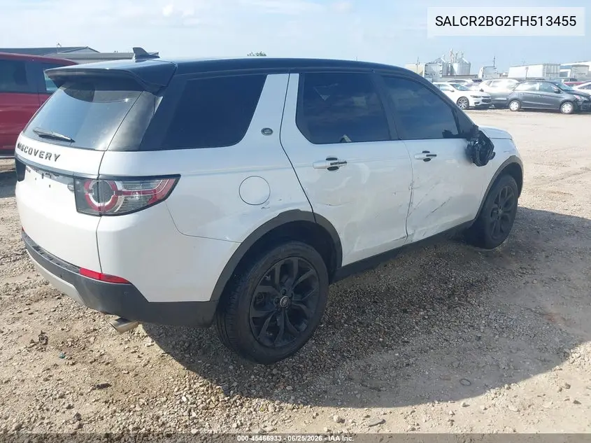 2015 Land Rover Discovery Sport Hse VIN: SALCR2BG2FH513455 Lot: 45466933