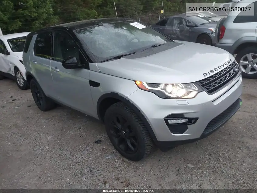 2016 Land Rover Discovery Sport Hse VIN: SALCR2BGXGH580077 Lot: 45148273