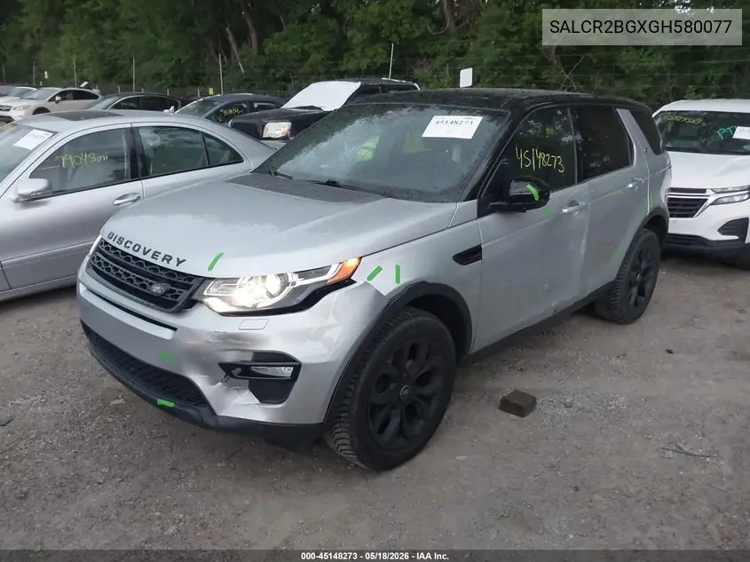2016 Land Rover Discovery Sport Hse VIN: SALCR2BGXGH580077 Lot: 45148273