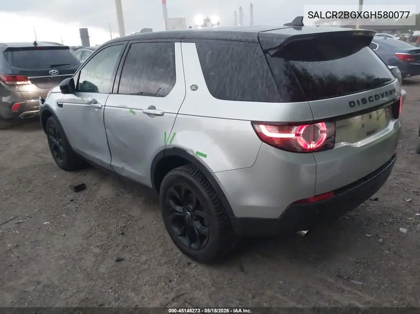 2016 Land Rover Discovery Sport Hse VIN: SALCR2BGXGH580077 Lot: 45148273