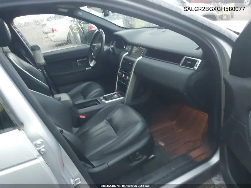 2016 Land Rover Discovery Sport Hse VIN: SALCR2BGXGH580077 Lot: 45148273