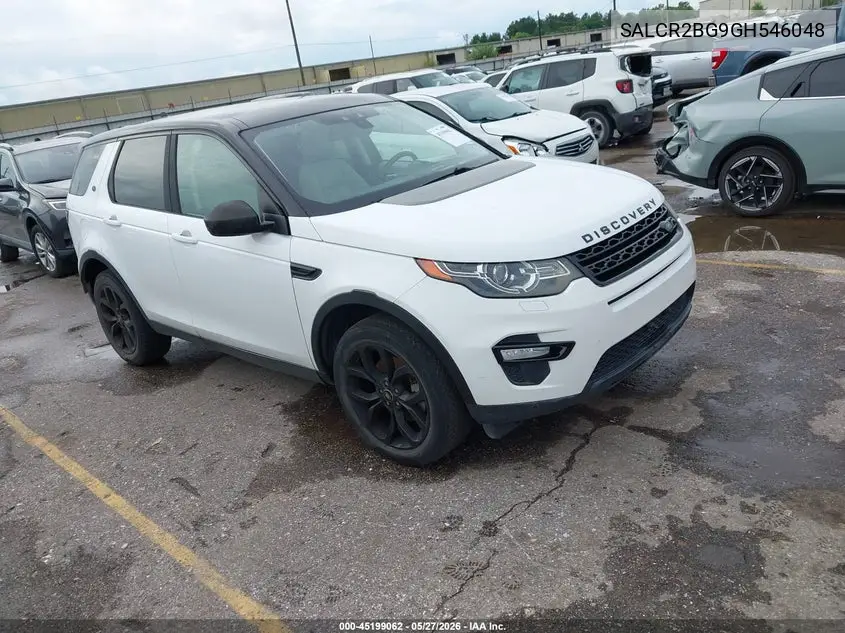 2016 Land Rover Discovery Sport Hse VIN: SALCR2BG9GH546048 Lot: 45199062