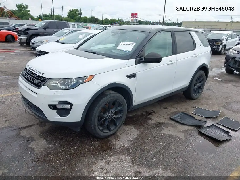 2016 Land Rover Discovery Sport Hse VIN: SALCR2BG9GH546048 Lot: 45199062