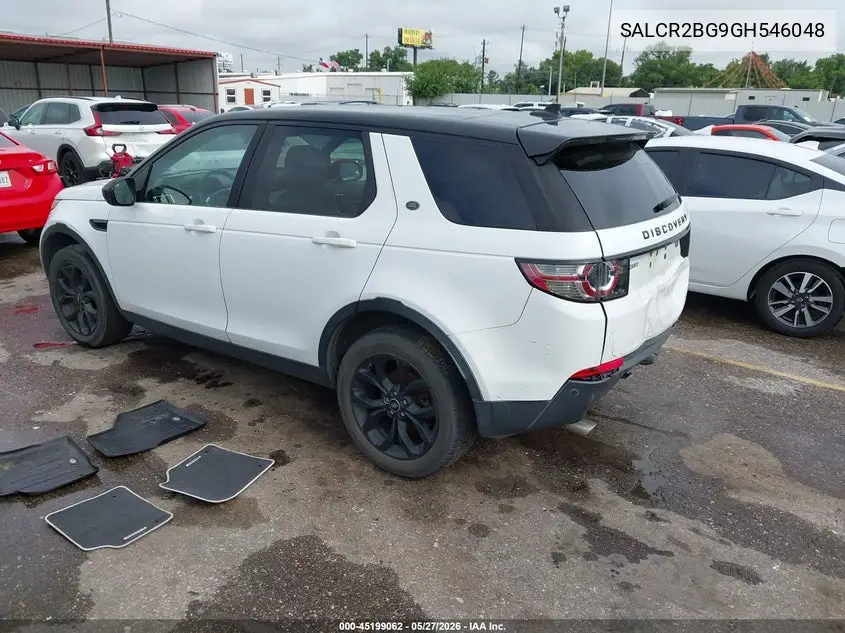 2016 Land Rover Discovery Sport Hse VIN: SALCR2BG9GH546048 Lot: 45199062
