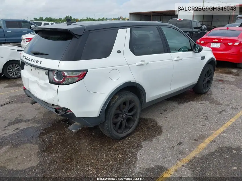 2016 Land Rover Discovery Sport Hse VIN: SALCR2BG9GH546048 Lot: 45199062