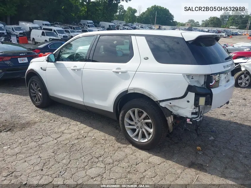 2016 Land Rover Discovery Sport Hse VIN: SALCR2BG5GH632988 Lot: 45206559